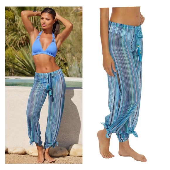 Becca by Becca Virtue Crochet Seaside Split Leg Pants - Picture 1 of 3